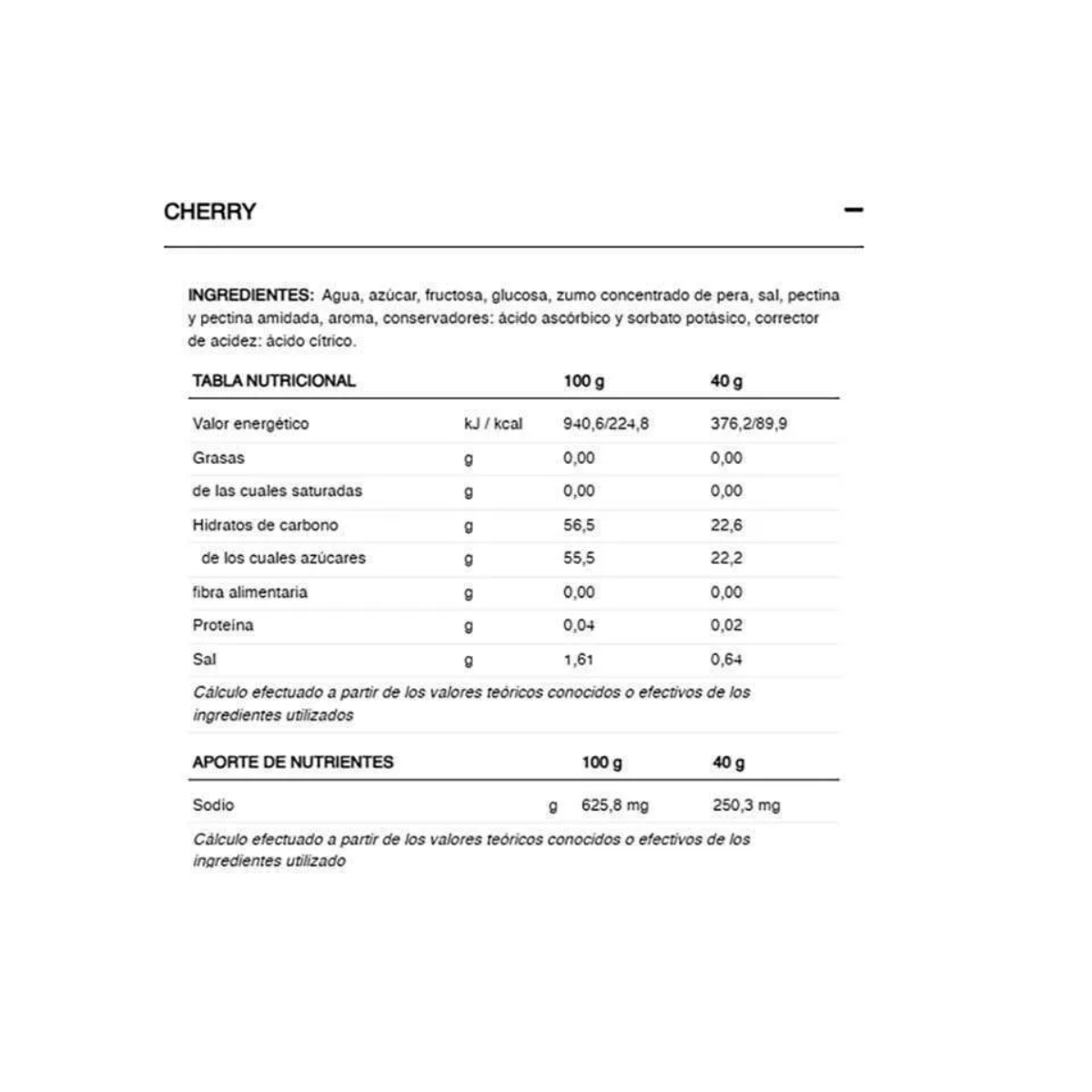 HydraJelly 226ERS – Cereza 40 g - Süpp