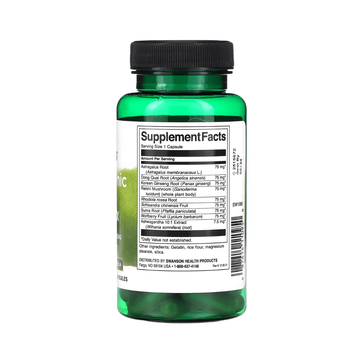 Swanson Ashwagandha Herbal Complex – 60 cápsulas - Süpp