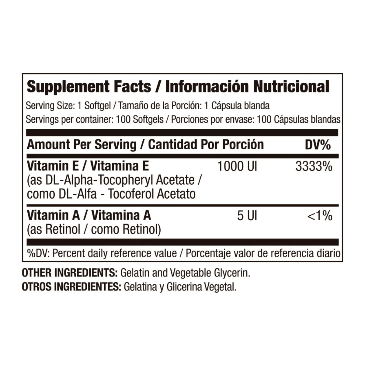 Vitamina E - 1000 IU - Süpp